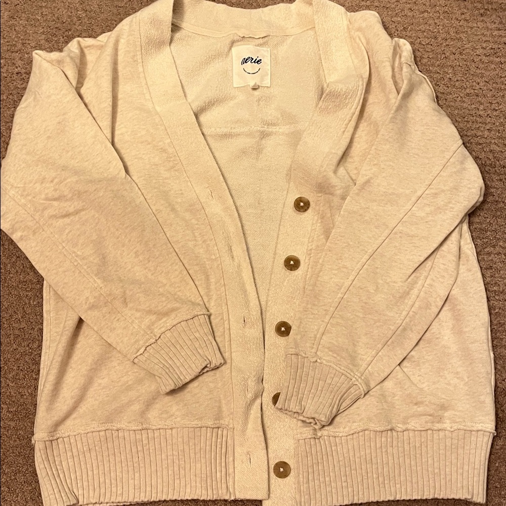Aerie Cream Women's Cardigan Sweater